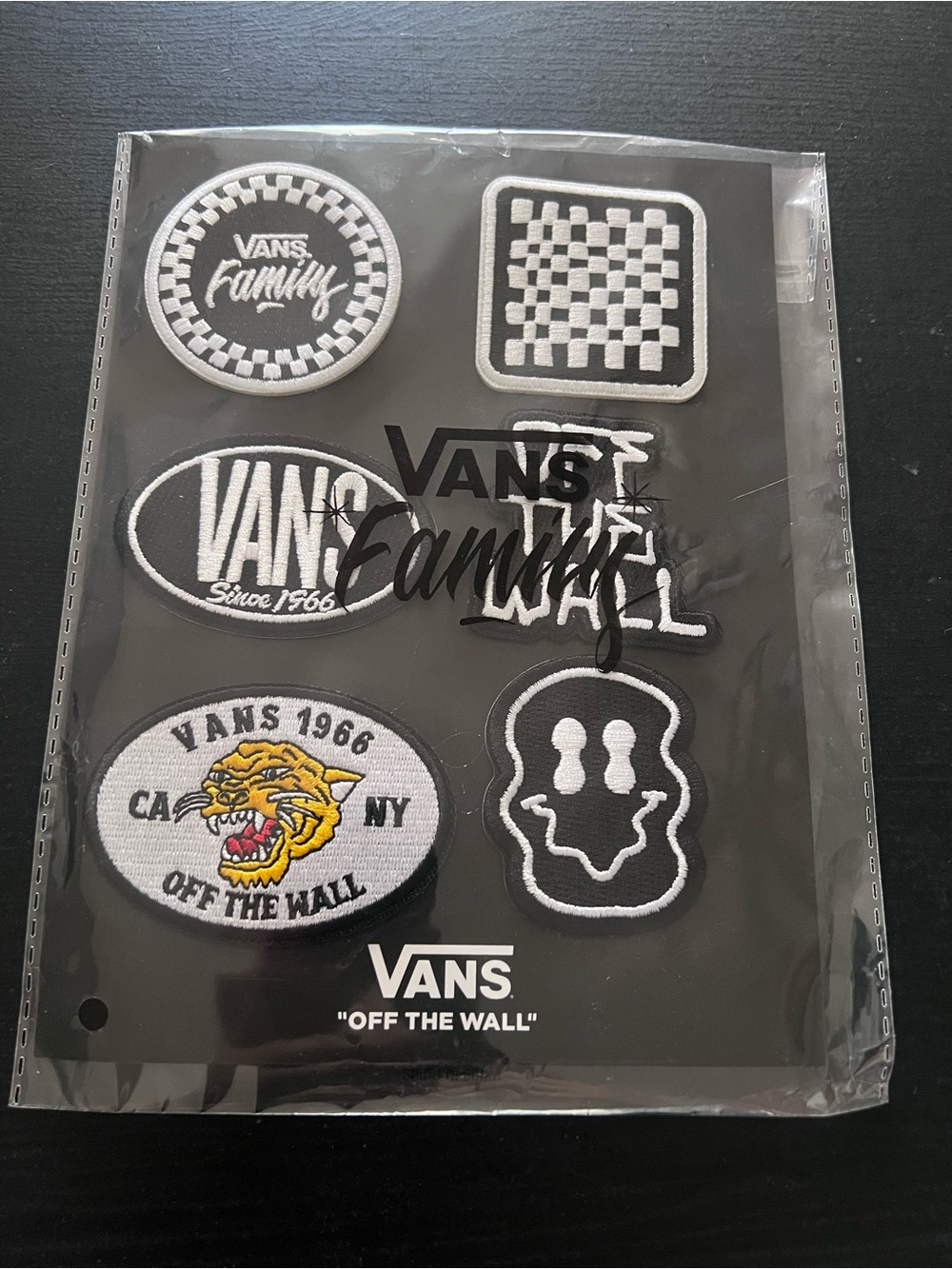 Vans Black & White Patch Set